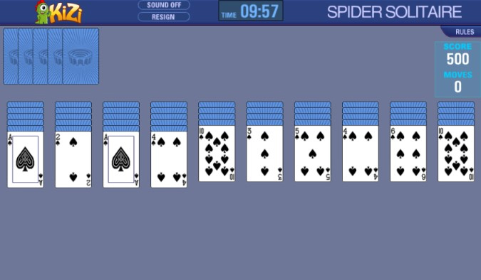 Jeu Spider Solitaire à Jeux 123