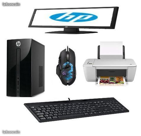 vend PC de bureau Windows 10 une souris et un clavier et un écran et une Imprimante